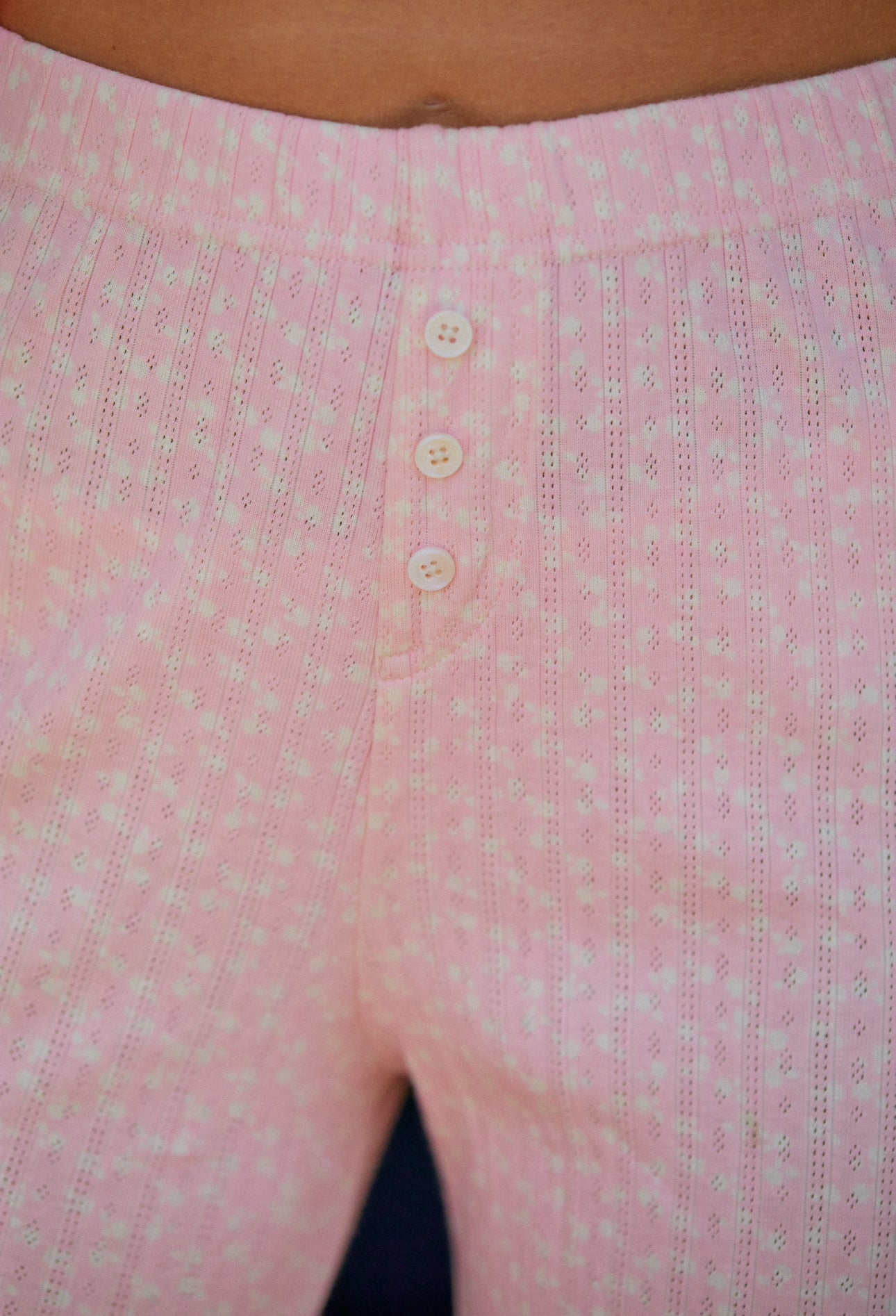 Pointelle Pant in Pink Lily